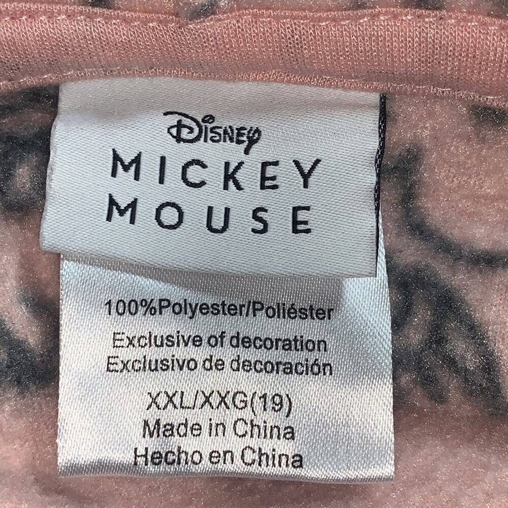 Disney Mickey Mouse Hoodie Blush Pink Size XXL - Picture 10 of 11